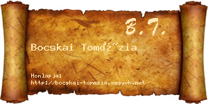 Bocskai Tomázia névjegykártya